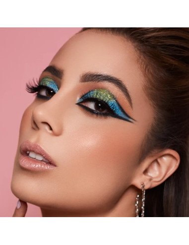 glitter eye - silver