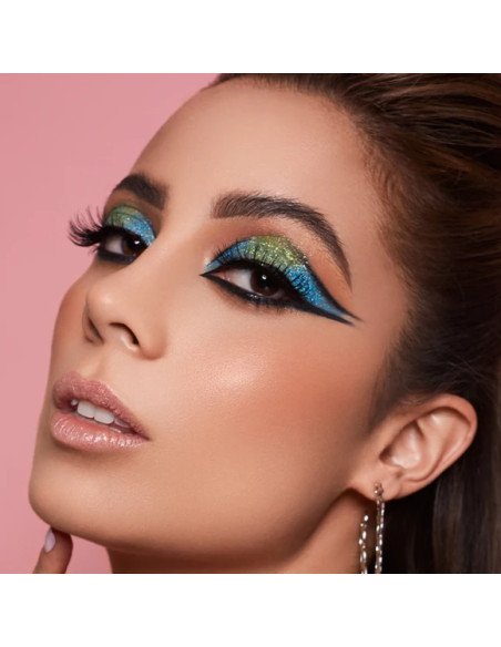 glitter eye - silver