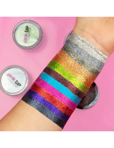 glitter eye - silver