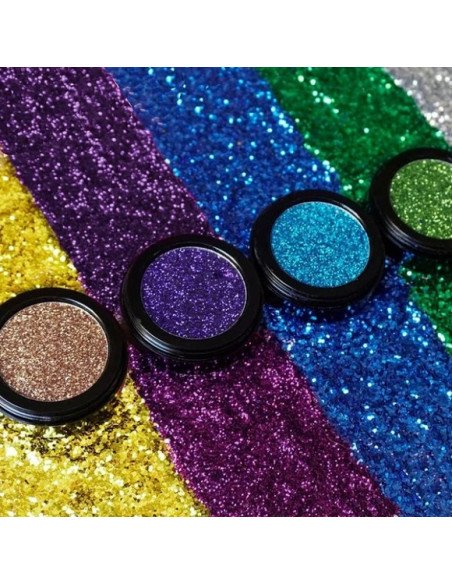 glitter eye - silver